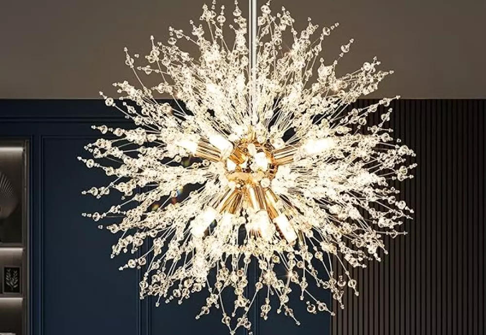 crystal chandelier flush mount light